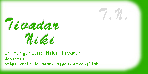 tivadar niki business card